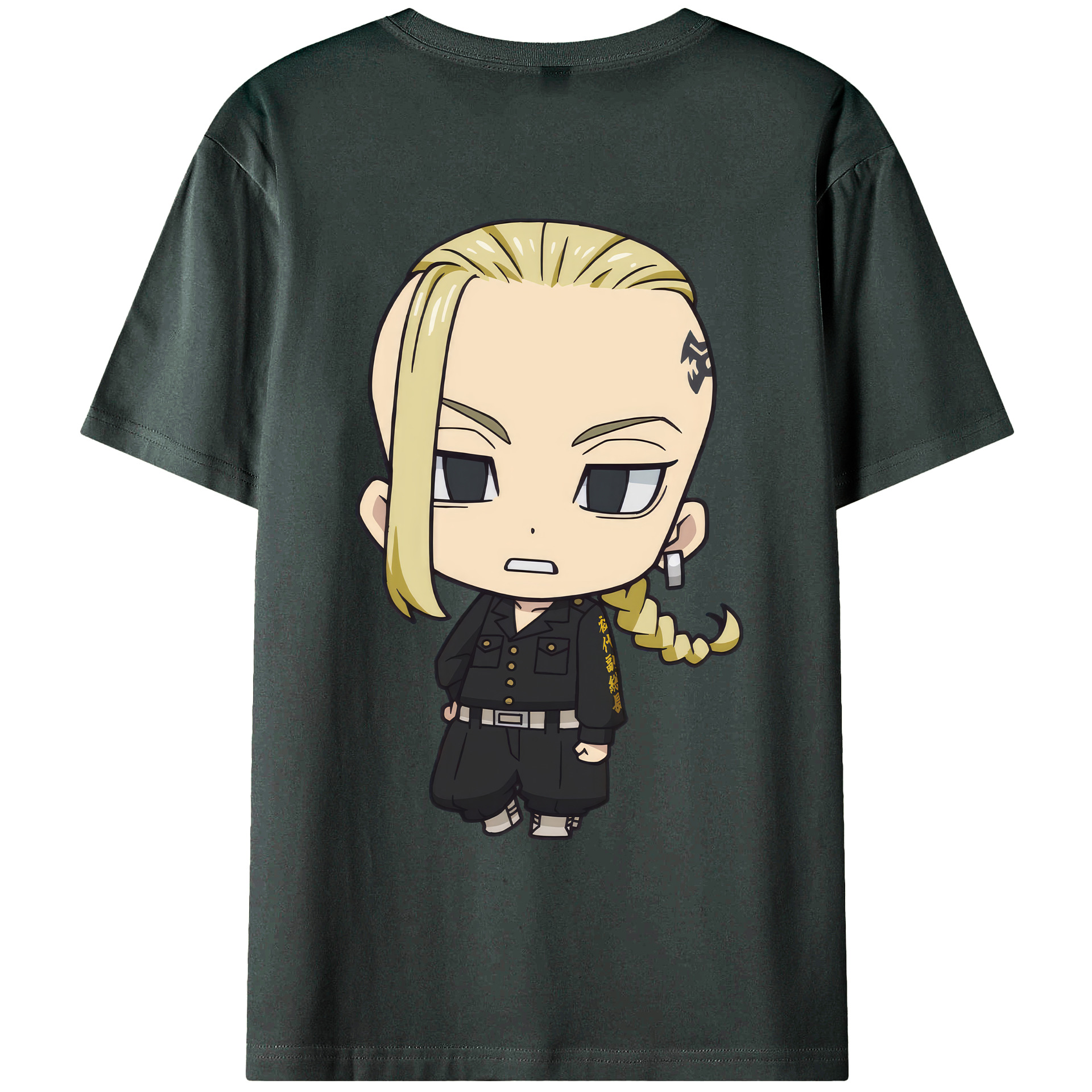 （画像用） 東京リベンジャーズ Tokyo Revengers 綿100％ メンズ半袖Tシャツ（バックプリント） 通気性